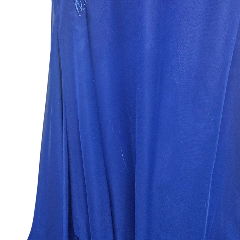 Cameron Blake Blue Embroidered Evening Gown - Picture 3 of 5